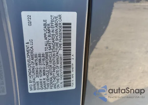 2022 Honda Accord Sport from USA, damaged, VIN 1HGCV1F30NA032617